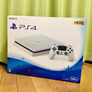 プレイステーション4(PlayStation4)の【新品】PlayStation4 500GB 本体 ホワイト(家庭用ゲーム機本体)