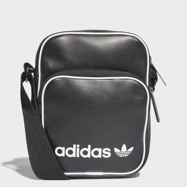 黒【新品/即発送】adidas オリジナルス ショルダー ミニバッグ ビンテージ