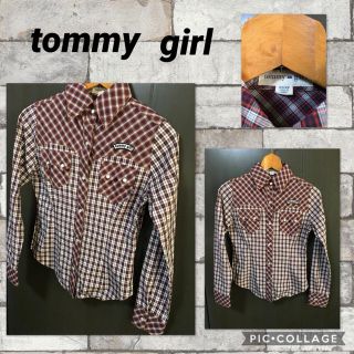 トミーガール(tommy girl)のトミーガール 長袖ウエスタンシャツ XS～S 価格\9240税込 美品(シャツ/ブラウス(長袖/七分))