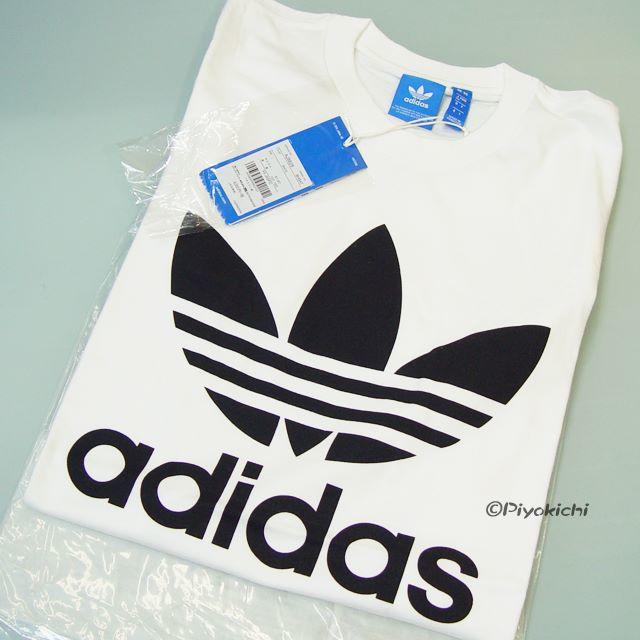 adidas(アディダス)のL【新品/即日発送OK】adidas オリジナルス デカロゴ Tシャツ 白/黒 メンズのトップス(Tシャツ/カットソー(半袖/袖なし))の商品写真