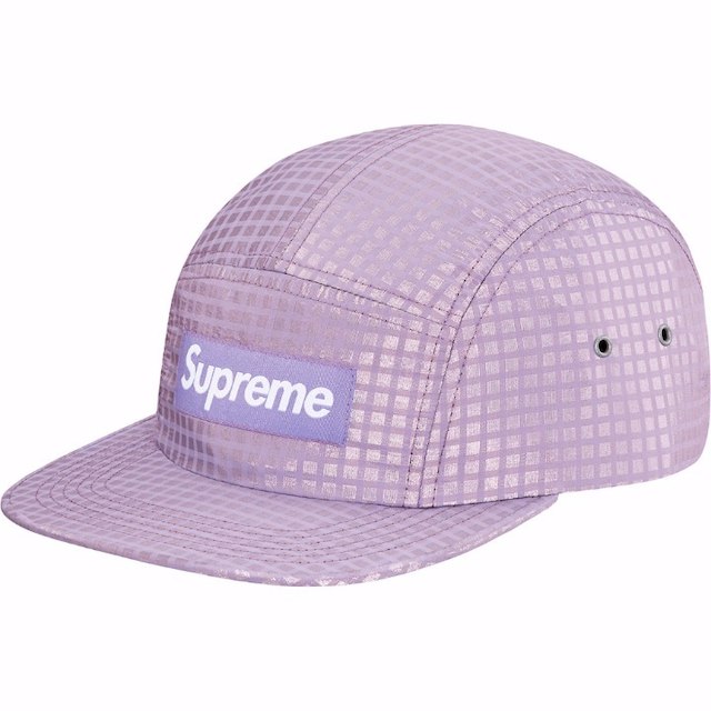 Supreme Metallic Check Camp Cap（パープル）未開封