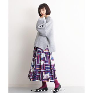 新品 メルロー☆小鳥柄スカート