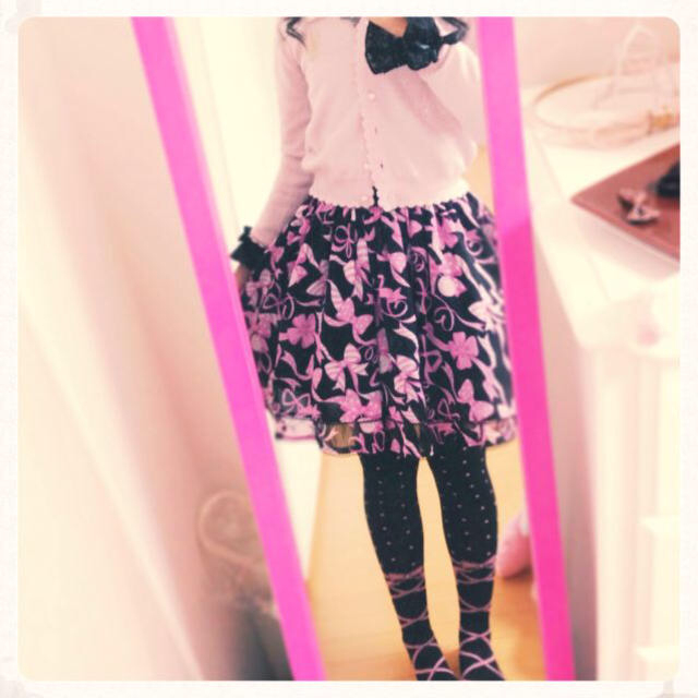 Angelic Pretty(アンジェリックプリティー)のラッピングリボンSK♡ レディースのスカート(ミニスカート)の商品写真