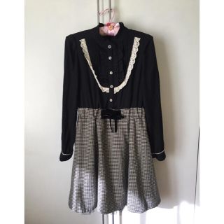 アクシーズファム(axes femme)のアクシーズ千鳥スカートドッキングワンピース♡AXESワンピース(ひざ丈ワンピース)