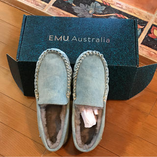 エミュー(EMU)のエミュー EMU モカシン ライトデニム 23cm 新品未使用(スリッポン/モカシン)