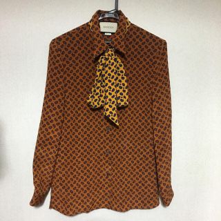 グッチ(Gucci)のレア 定価12万 グッチ GUCCI 16aw ペイズリー柄 シルクシャツ(シャツ/ブラウス(長袖/七分))