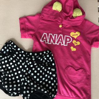 アナップキッズ(ANAP Kids)の女の子ハートポケットセット(その他)