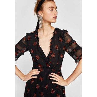 ザラ(ZARA)のZARA 新品 花柄ワンピース(ロングワンピース/マキシワンピース)