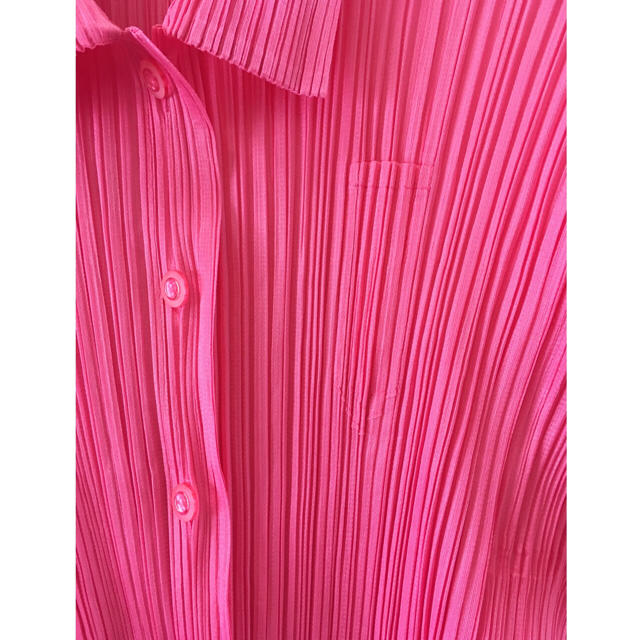 PLEATS PLEASE ISSEY MIYAKE(プリーツプリーズイッセイミヤケ)のPLEATS PLEASE ピンク 鉛筆 セットアップ レディースのワンピース(ロングワンピース/マキシワンピース)の商品写真