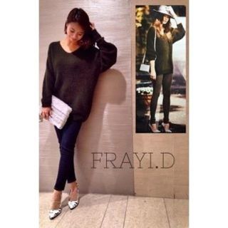 フレイアイディー(FRAY I.D)のFRAY I.D　田丸麻紀 着♡Vネックアンゴラニットプルオーバー(ニット/セーター)