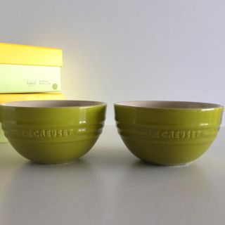 ルクルーゼ(LE CREUSET)のルクルーゼ ライスボウル ペアグリーン 2個セット(食器)