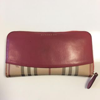 バーバリー(BURBERRY)のアシュレイ様専用 Burberry 財布 ピンク レッド 箱あり(財布)