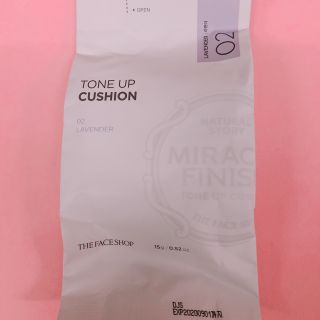 ザフェイスショップ(THE FACE SHOP)の新品✨THE FACE SHOPラベンダー トーンアップクッション詰め替え(フェイスパウダー)