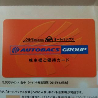 【masa様専用】【送料無料】オートバックス株主優待カード 3000円ポイント(その他)