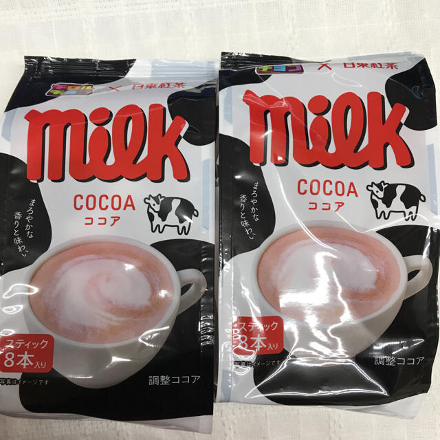 おまけ付き！チロルチョコ✖️日東紅茶    milk   ココア  ２袋 食品/飲料/酒の飲料(その他)の商品写真