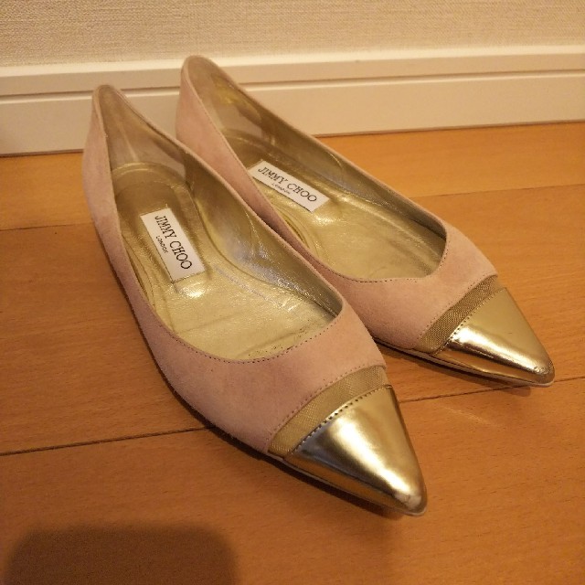 JIMMY CHOO(ジミーチュウ)の大幅値下げ★美品 JIMMY CHOO ポインテッドトゥ フラットシューズ レディースの靴/シューズ(バレエシューズ)の商品写真