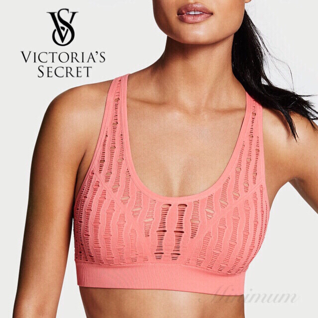 Victoria's Secret(ヴィクトリアズシークレット)の[LuLu様専用]VSエキゾチックスポーツブラ(コーラルピンク) レディースの下着/アンダーウェア(ブラ)の商品写真