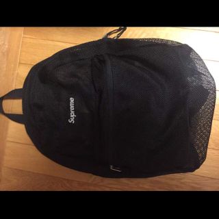 シュプリーム(Supreme)のSupreme 2016ss  Mesh Backpack  美品 ブラック(バッグパック/リュック)