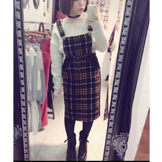 レイミー(LAYMEE)のレイミー☆タータンチェックペンシルジャンパースカート(ひざ丈スカート)