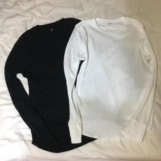 ギャップ(GAP)の※購入申請あり GAP ワッフルクルーネック ロンT 黒(Tシャツ/カットソー(七分/長袖))