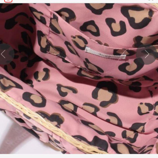 Nina mew(ニーナミュウ)のニーナミュウ  ヒョウリボンカゴ BAG 新品未使用 レディースのバッグ(かごバッグ/ストローバッグ)の商品写真