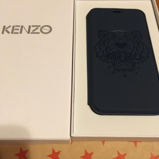 ケンゾー(KENZO)の新品 KENZO iPhoneX スマホケース ネイビー(iPhoneケース)