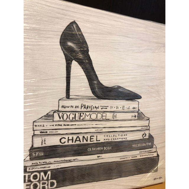 ※週末限定！値下げ※オリバーガル アート 絵画 パンプス CHANEL エンタメ/ホビーの美術品/アンティーク(絵画/タペストリー)の商品写真