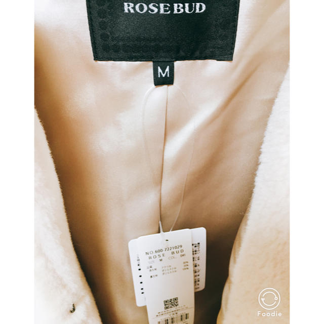 ROSE BUD(ローズバッド)のROSEBUD ノーカラーボアコート タグ付き☆ レディースのジャケット/アウター(毛皮/ファーコート)の商品写真