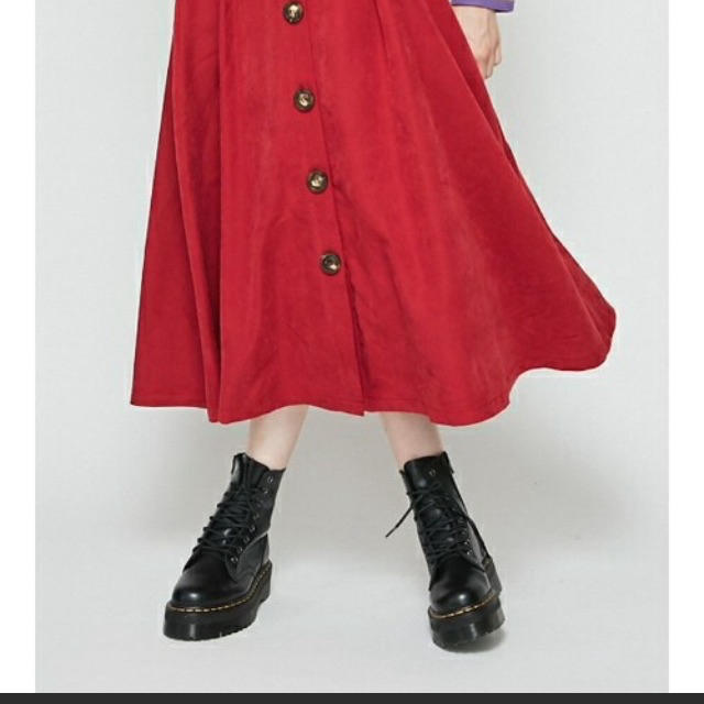 jouetie(ジュエティ)のjouetie BIGボタンミモレスカート レディースのスカート(ひざ丈スカート)の商品写真