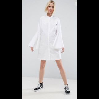 エイソス(asos)のASOS コットン ワンピース 【新品】(ミニワンピース)