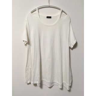 アパートバイローリーズ(apart by lowrys)のアパートバイローリーズ 肩空きトップス 白無地 Tシャツ 綿100％(Tシャツ(半袖/袖なし))