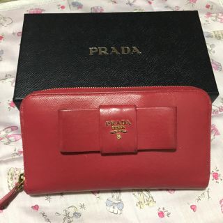 プラダ(PRADA)のプラダ サフィアーノ 長財布 リボン(財布)