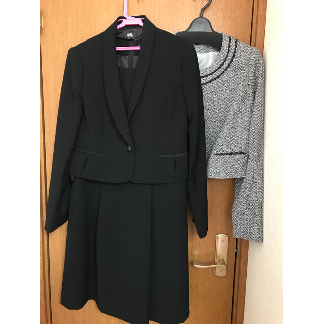 RyuRyu(リュリュ)のブラックフォーマル・卒業式入学式 2ジャケット・ワンピースセット レディースのフォーマル/ドレス(スーツ)の商品写真