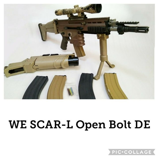 WE SCAR-L Open Bolt DE + MK13 EGLM + mag