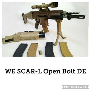 WE SCAR-L Open Bolt DE + MK13 EGLM + mag(その他)