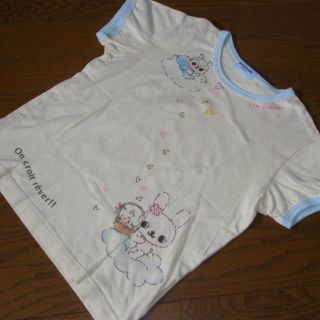 ポンポネット(pom ponette)の【美品】ｐｏｍｐｏｎｅｔｔｅポンポネット★Ｓ140Ｔシャツ★クリーム＃0105(その他)