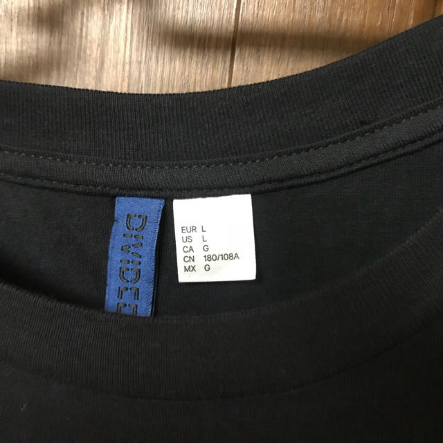 H&M(エイチアンドエム)のH&M ブラック ビックTシャツ 新品 無地 ロング丈 ラウンドカット Lサイズ メンズのトップス(Tシャツ/カットソー(半袖/袖なし))の商品写真