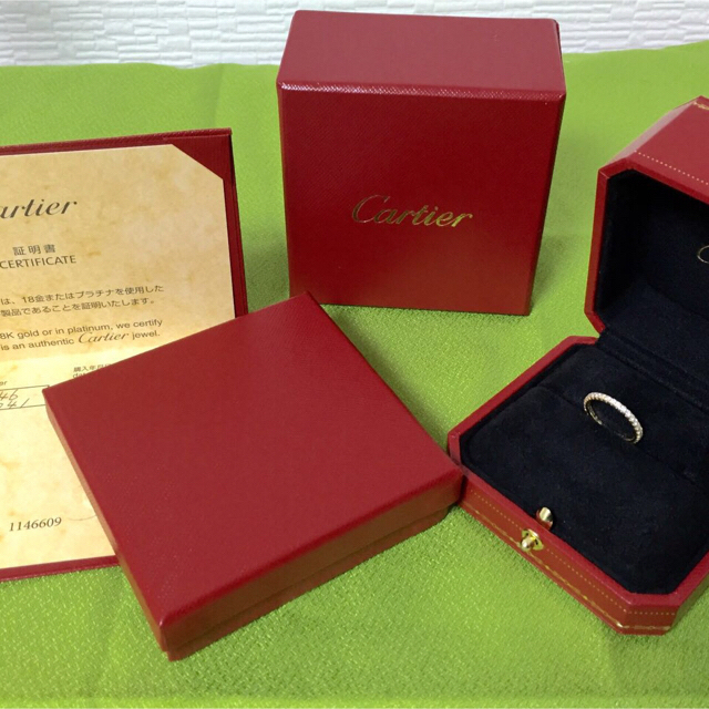 Cartier - 【本物 美品】カルティエ Cartier フルダイヤ付 K18 ゴールド リング