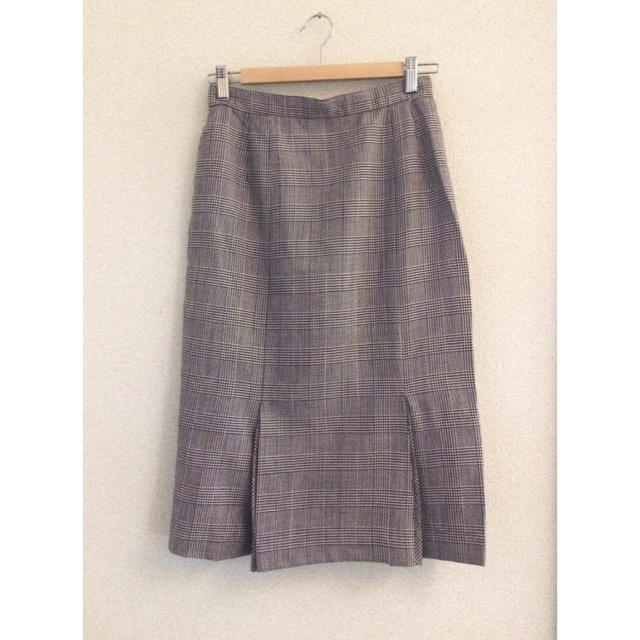 flower(フラワー)の古着屋 グレンチェック スカート レディースのスカート(ロングスカート)の商品写真