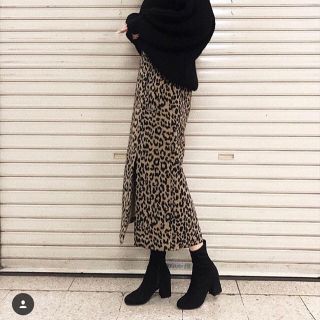 マウジー(moussy)のmoussy レオパードロングスカート(ロングスカート)