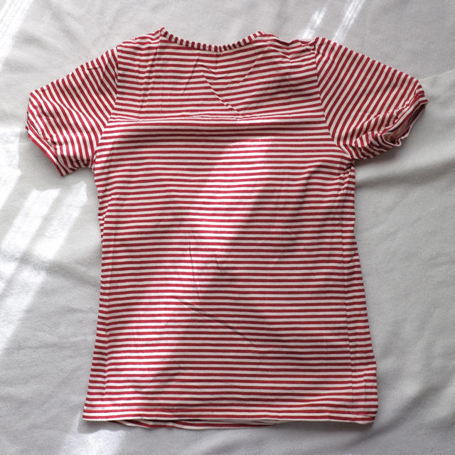 AEON(イオン)のTOPVALU＊トップバリュー＊ボーダー＊赤＊ラメ＊S レディースのトップス(Tシャツ(半袖/袖なし))の商品写真