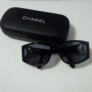 シャネル(CHANEL)のCHANEL シャネル 02461 美品 サングラス ブラック(サングラス/メガネ)