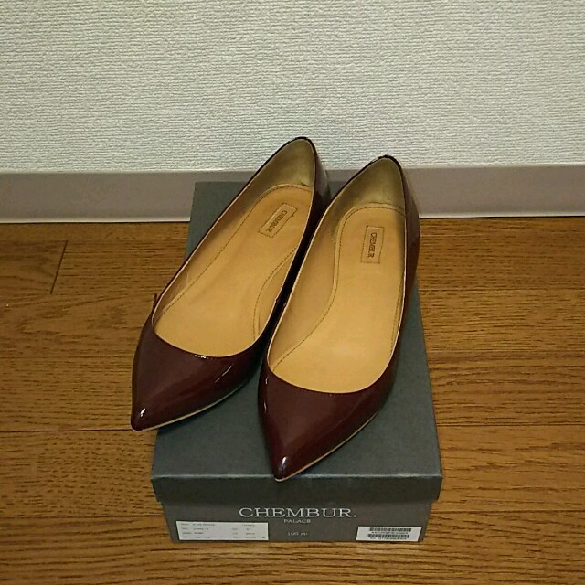 CHEMBER チェンバー  フラットパンプス ボルドー  size37