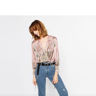 ザラ(ZARA)のzara   新品未使用   ジャンプスーツ(シャツ/ブラウス(長袖/七分))