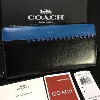 コーチ(COACH)の限定セール❣️新品コーチ長財布F75209リップアンドリペアスポーツカーフブルー(長財布)