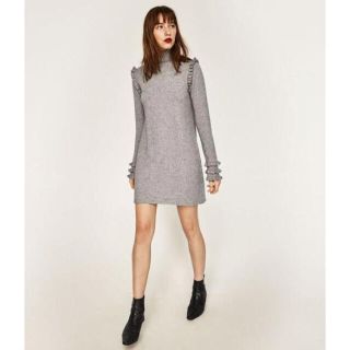 ザラ(ZARA)の【大人気完売商品】ZARAフリルミニワンピース(ミニワンピース)