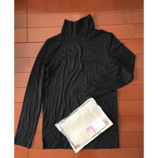 ユニクロ(UNIQLO)の【未使用】ヒートテック ユニクロ 150 タートル 黒 キッズ 2着セット(下着)