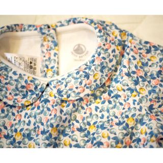 プチバトー(PETIT BATEAU)のR♡様専用 プチバトー 木の実 プリントコンビボディ 18m(ロンパース)