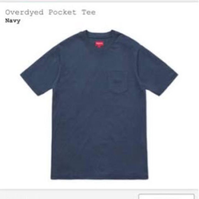 Supreme Overdyed Pocket Tee    L  Navy