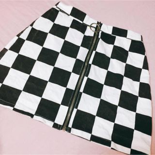 ユニフ(UNIF)のチェッカースカート(ミニスカート)